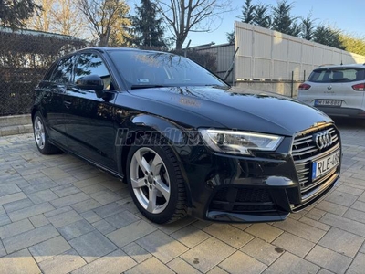 AUDI A3 Sportback 30 TDI Sport S-tronic S LINE KÜLSŐ+FEKETE OPTIKAI CSOMAG. GYÁRI NAVI