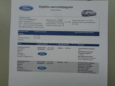 FORD MUSTANG Mach-E Standard range (Automata) Magyar! 15 eKm! Gyári garancia 2026.11-ig!Előre fizetett szervizek!