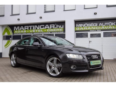 AUDI A5 3.0 TDI DPF quattro S-tronic Lava Grey Metallic +Végig Vez.Szervizkönyv +Bőr/Alcantara utastér +2X-s GARANCIA