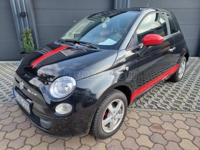 FIAT 500 1.4 16V Lounge EGYEDI KÜLSŐ -BELSŐ! FEKETE-PIROS KIVITEL. ÚJ FÉKEK..HIBÁLTAN. KITŰNŐ