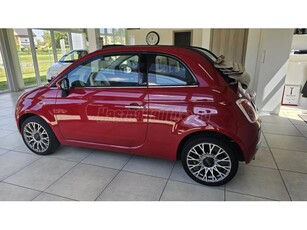 FIAT 500 1.2 8V Lounge CABRIO ROSSO.Gyári16-os Bi-Color Aluf.Gyári Hifi erősítő-mélynyomó.6db Légzsák!!