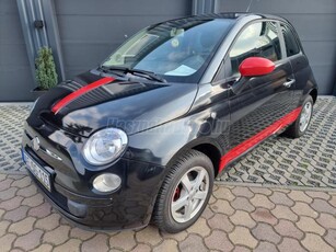 FIAT 500 1.2 8V Lounge EGYEDI KÜLSŐ -BELSŐ! FEKETE-PIROS KIVITEL!