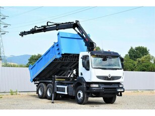 RENAULT Kerax 370 DXI 6x4 Darus 3 old Bordmatik Billencs HIAB 122B-3 Hiduo