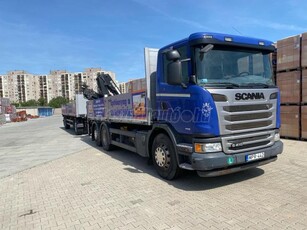 SCANIA G410 szerelvény Hyab 144 Hiduo távirányítós Daruval