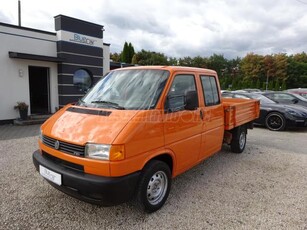 VOLKSWAGEN TRANSPORTER T4 2.5 7DM 1T2 6fős!KM:255e.!Duplakabin Platós!!2-tonnás Horog!