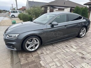 AUDI A5 Sportback 40 TDI Sport S-tronic S-LINE. szervizkönyv. 2019/01 hó. szürke metál kifogástalan állapot