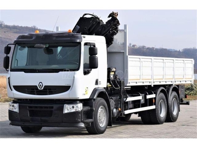 RENAULT Premium 370 6x4 Darus billencs HIAB 166 E - 5 HIDUO