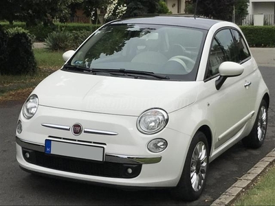 FIAT 500 1.2 8V Lounge EU6 59.735 Km! FEHÉR SZÍN! MEGKÍMÉLT ÁLLAPOT! ÜVEGTETŐ!