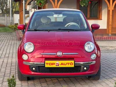 FIAT 500C 1.4 16V Lounge CABRIO. EXCLUSIVE GYÖNGYHÁZ PIROS. 6 SEBESSÉG. KLÍMA. ALUFELNI