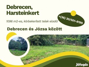 Debrecenben, a Harsteinkertben, 1096 m2-es, körbekerített telek eladó