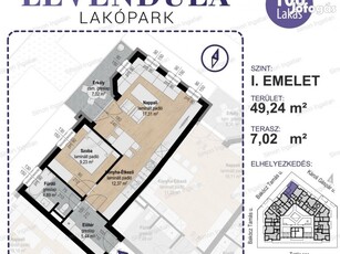 Levendula lakópark - 1. emelet 106 lakás