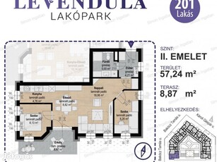 Levendula lakópark - 2. emelet 201 lakás