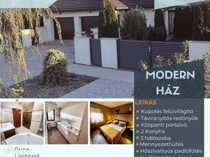 Modern A+ tanusítványos hőszivattyús családi ház 765 m2 telken