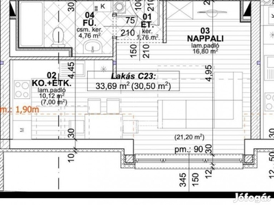 33 nm-es lakás eladó Gárdony #4443066