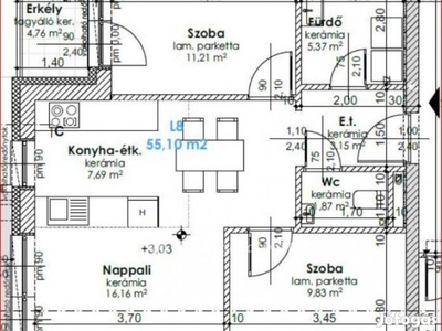 57 nm-es lakás eladó Győr