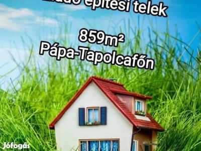 Építési telek Pápa Tapolcafőn a 83as főúton