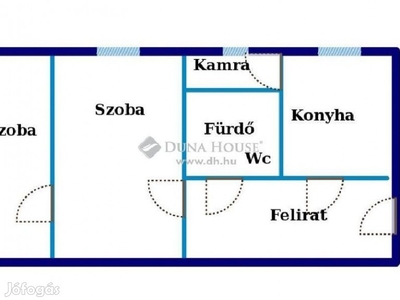 Komlón földszinti, 2 szobás, 51 nm-es lakás eladó