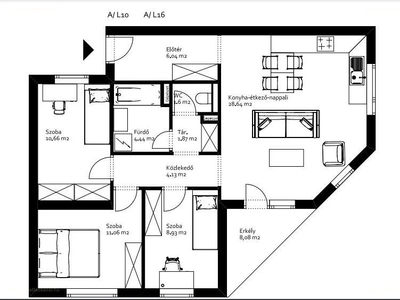 újépítésű, Tatabánya, ingatlan, lakás, 80 m2, 62.750.000 Ft