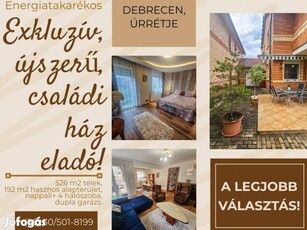 Debrecen, Úrrétje városrészben újszerű családi ház eladó