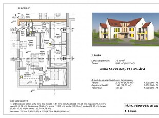 Eladó téglalakás Pápa, földszint