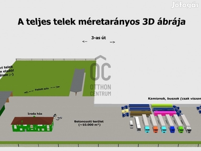 Árcsökkenés! Mezőkövesd, a 3-as útnál 1,77 hektáros ipari telek épület