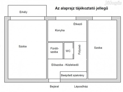 Székesfehérvár belvárosában 2 szobás erkélyes légkondis lakás eladó