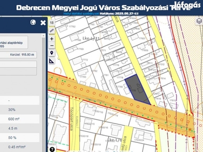 Telek Debrecen, Kishegyesi úton eladó