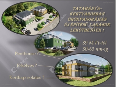 újépítésű, Kertváros, Tatabánya, ingatlan, lakás, 45 m2, 46.000.000 Ft