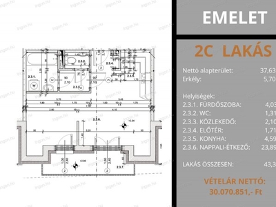 Eladó téglalakás Kapuvár, Erzsébet Királyné, 1. emelet