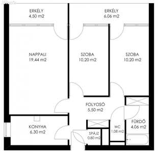 Pécs Uránvárosban 1+2 hálószobás, 63 m2-es lakás eladó - Pécs, Baranya - Lakás