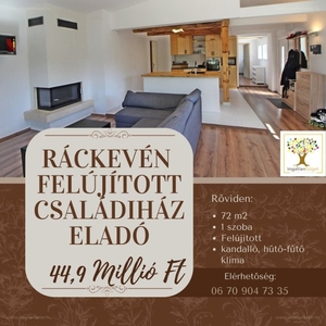 Ráckeve, ingatlan, ház, 72 m2, 44.900.000 Ft