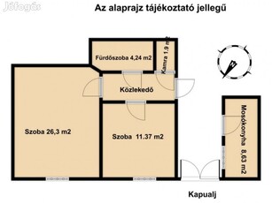 Vác, Báthori utca, 58 m2-es, földszinti, társasházi lakás, 2+1