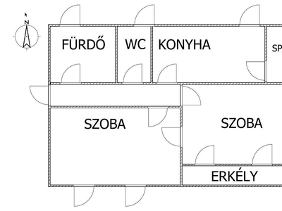 Eladó Bácsalmás központjában, erkélyes földszinti lakás - Bácsalmás, Bács-Kiskun - Lakás