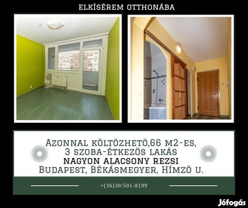 Hímző utcában eladó egy 66 m2-es, 3 szoba-étkezős, loggiás lakás - III. kerület, Budapest - Lakás