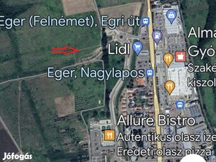 Eger dinamikusan fejlődő területén 13.796 m2 belterületi,