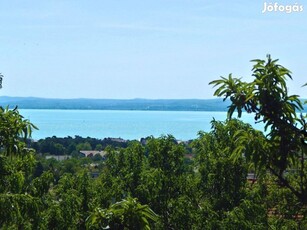 Csodálatos panorámával, belterületi építési telek, tégla nyaralóval