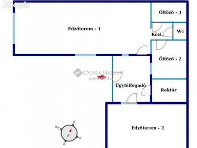 Belváros közepén edzőterem családi házban