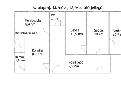 Tiszafüred, ingatlan, ház, 70 m2, 26.900.000 Ft