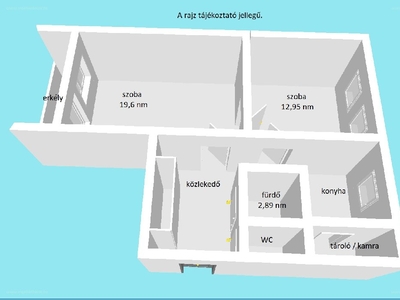 Celldömölk, ingatlan, lakás, 54 m2, 90.000 Ft