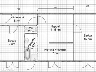 Eladó Komló-Kökönyösben egy felújított átalakított lakás!