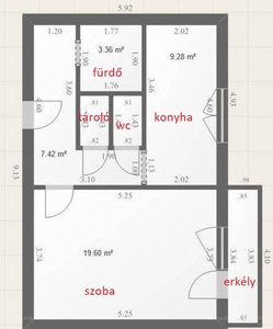 Belváros, Pécs, ingatlan, lakás, 42 m2, 111.000 Ft