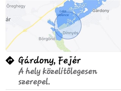 Eladó építési telek Gárdony-Dinnyés