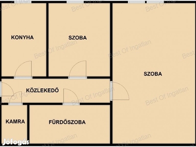 Győr, Ipar utcában, 4. emeleti, 2 szobás lakás, saját tárolóval eladó!