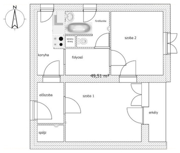 Szentpéterikapu-nyugat, Miskolc, ingatlan, lakás, 49 m2, 24.900.000 Ft