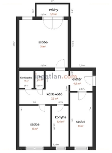 Ajka, ingatlan, lakás, 70 m2, 29.900.000 Ft