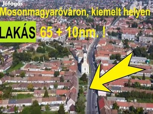 Mosonmagyaróváron 65+10nm lakás, kiemelt helyen, extra lehetőségekkel