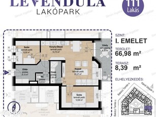 Levendula lakópark - 1. emelet 111 lakás