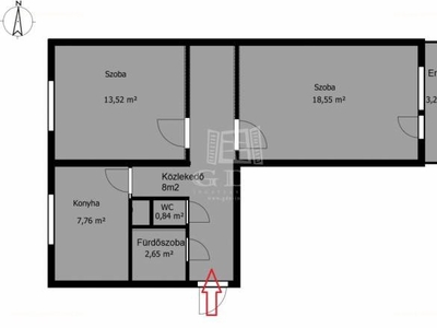 Avas, Miskolc, ingatlan, lakás, 55 m2, 22.500.000 Ft