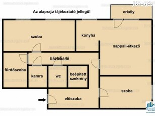 Kosbor utcán 1+2 szobás jó állapotú lakás, zárt udvari parkolóval elad