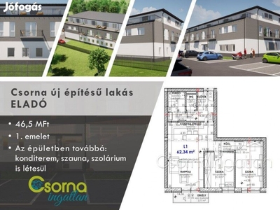 Csorna - 62 m2-es, erkélyes lakás eladó